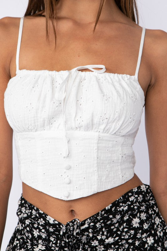 Purity Eyelet Lace Top - Final Sale