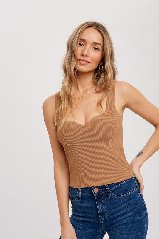 Basic Essential Ribbed Tank Top