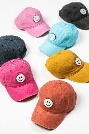 Oh Happy Days Sherpa Smiley Baseball Hat