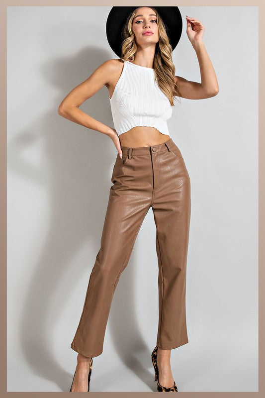 Vegan Leather Sassy Pants - Final Sale