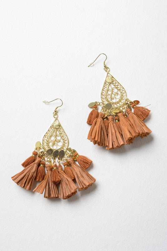 Teardrop Tassel Earrings