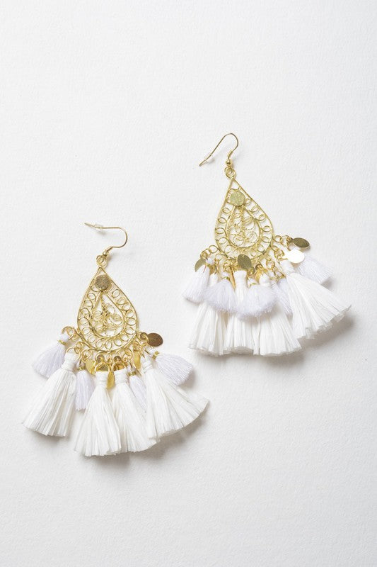 Teardrop Tassel Earrings