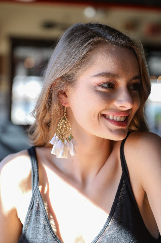 Teardrop Tassel Earrings