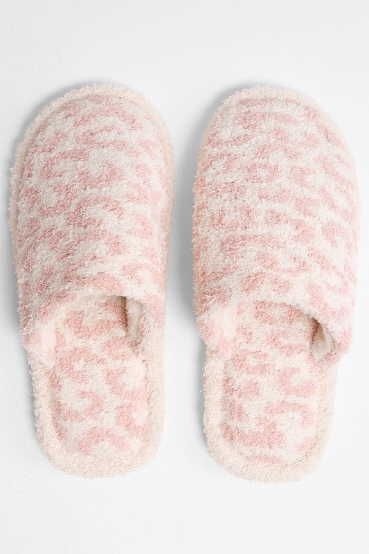 Soft Leopard Print Slippers - Final Sale